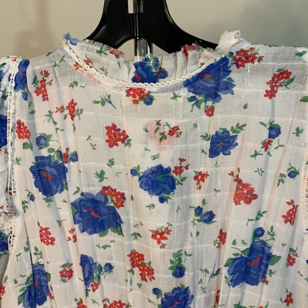 Loveshackfancy Arlo Mini Dress in Blue Notte Size: 8 - Picture 8 of 14